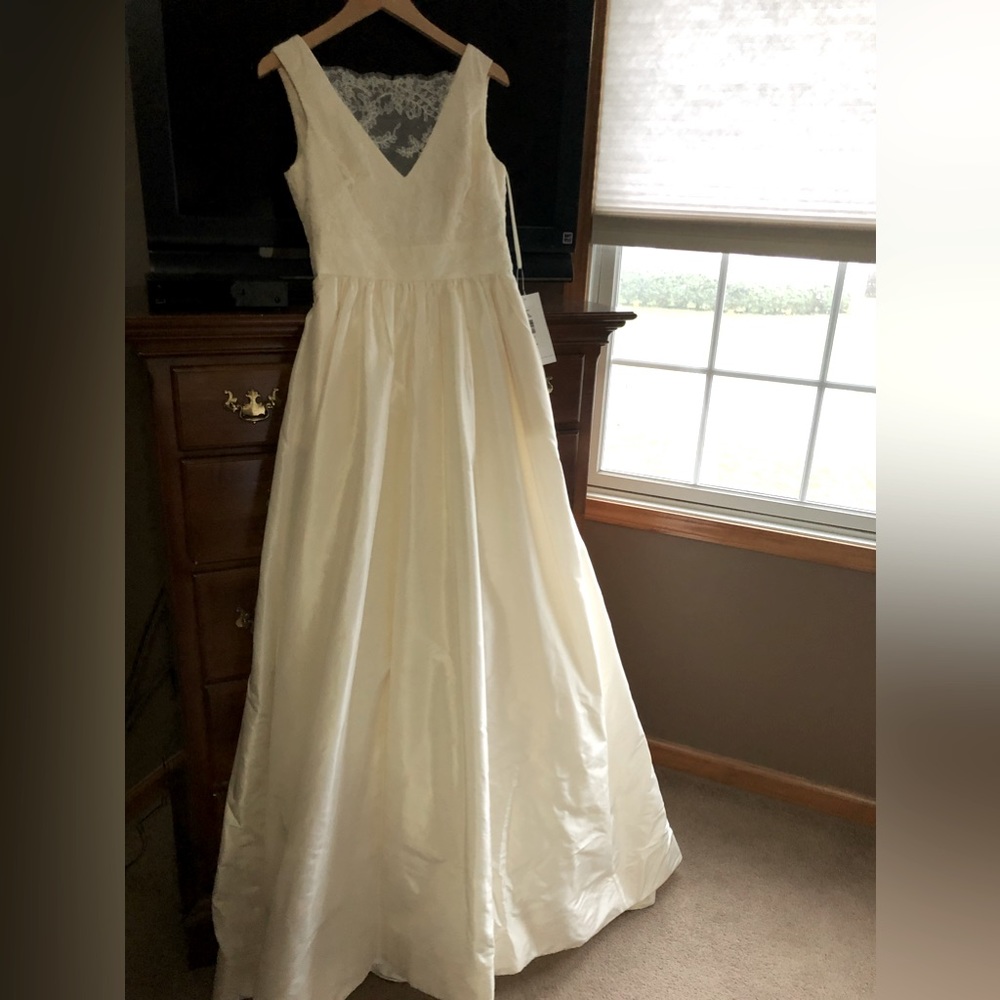 Theia Couture silk wedding gown